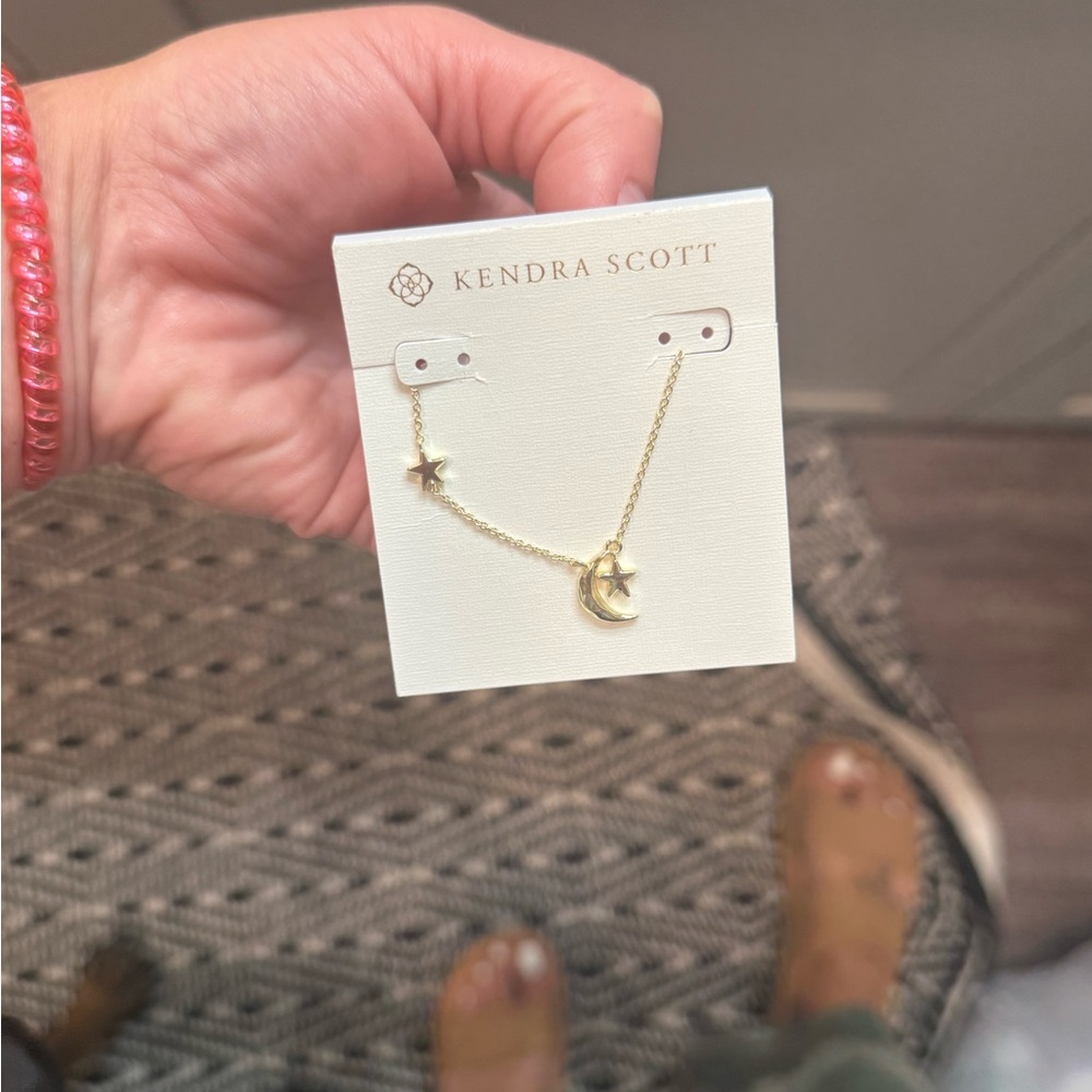 Kendra Scott Gold Star and Moon Pendant Necklace